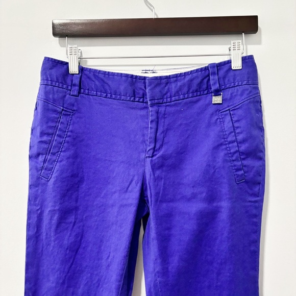Calvin Klein Straight Leg Pants Womens Size 4 Purple/Blue Color Linen Blend Work - Picture 3 of 12